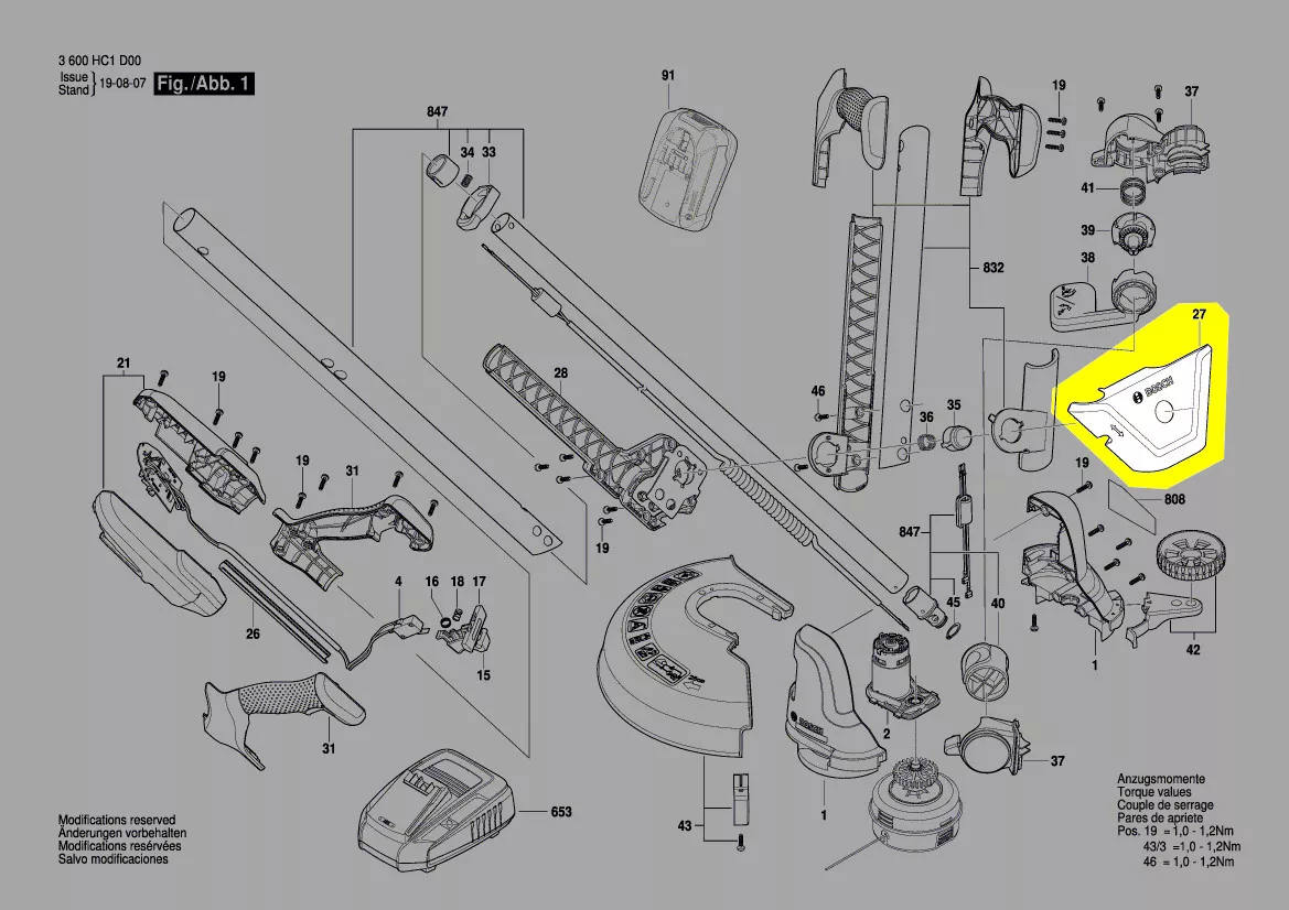capot guidon réf. 1 600 A02 7KL Bosch